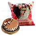 Anniversary Cushion with Triple Choco Cake