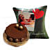 Birthday Cushion with Vanilla Cake combo