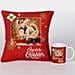 Personalised Xmas Greetings Cushion And Mug