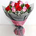 Pink and Red Roses Bouquet with Toblerone Mini