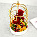 Timeless Red and Yellow Roses Cage Arrangement