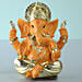 Gold Plated Orange Ganesha Idol