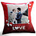 Love Anniversary Cushion with Rose Noir Cake