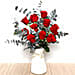 Ravishing Red Roses In Ceramic Pot
