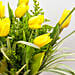Bright Yellow Tulips In Maroon Vase