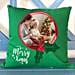 Personalised Xmas Memories Green Cushion