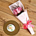 Pink Roses Bouquet & Mono Cake Combo