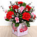 Valentines Flower Vase with Dairy Milk Fruit n Nut