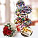 Birthday Balloon Bunch & Mono Cake With Roses
