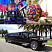 Royal Black Limousine Balloon Decor Flowers and Cake