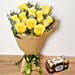 Yellow Roses Bouquet & Ferrero Rocher