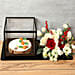 Carrot Cake and Flowers Arrangement Combo