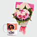 Gerberas Bouquet and Personalised Mug