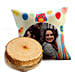 Colourful Cushion and Butterscotch Cake