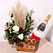 Flower Arrangement And Sparkling Juice
