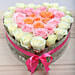 Heart Shaped Mixed Roses Arrangement