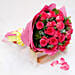 Ravishing 20 Dark Pink Roses Bouquet