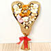 Heart Shaped Teddy Bear and Chocolate Bouquet