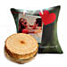 Hearts Anniversary Cushion with Butterscotch Cake