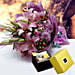 Pink Purple Flower Bouquet & Patchi Chocolates