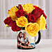 Red Yellow Roses in Personalised Mug