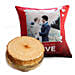 Love Anniversary Cushion and Butterscotch Cake