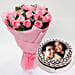 Pink Roses & Chocolate Cake