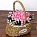 Soft Pink Roses Basket
