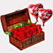 Treasured Roses with I Love You Balloons