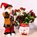 Ceramic Pot Of Xmas Flowers