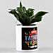 Dracaena Plant In Happy Fathers Day Mug