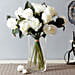 Artificial White Roses Vase