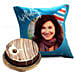 Birthday Cushion with Marble Cake