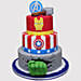 Three Tier Avengers Truffle Cake