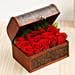 Elegant Box Of 15 Red Roses and Chocolates
