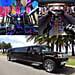 Royal Black Limousine Experience With Balloon Decor
