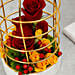 Timeless Red and Yellow Roses Cage Arrangement