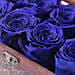 8 Blue Forever Roses in Treasure Box