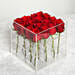 Red Rose Arrangement in Acrylic Base