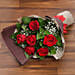 Enchanting Rose Bouquet With Marble Cake
