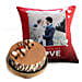 Love Anniversary Cushion and Triple Choco Cake