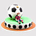 Relaxing Football Player Truffle Cake