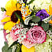 Vivid Roses and Sunflower Mixed Flower Vase