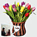 Tulips and Personalised Mug Combo