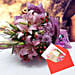 Pink Purple Flower Bouquet Greetings