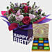 Vibrant Flowers and Godiva Chocolates For Birthday