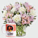 White Roses and Personalised Mug