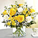 Yellow and White Mixed Flower Vase