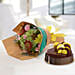 Royal Flower Bouquet With Chocolate Fudge Cake