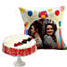 Colourful Cushion and Vanilla Cake